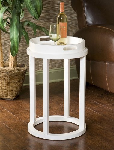 Southern Enterprises White Butler Accent Table