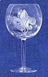Individually Hand Etched Fleur De Lis Red Wine Glass 7 1/4"H Set / 4