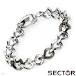 SECTOR BRACCIALE Collection Wonderful Gentlemens Bracelet Beautifully Designed in Red Enamel and Stainless steel. Total item weight 51.5g Length 9in