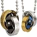 Eternal Love Stainless Steel Interlocking Triple Rings Pendant Necklace Couples Set 18"/20-24"