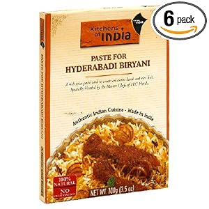 Kitchens of India Sale: Curry Paste For Hyderabadi Biryani, 3.5-Ounce Boxes (Pack of 6) $8.49