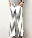 犬印本舗 Fairy フェアリー 産前 産後 対応 裏起毛 はらまき ストレート パンツ M グレー ボーダー