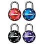 Masterlock Sphero Mini Locks in Black, Blue, Purple and Red 4-Pack #2074Q