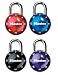 Masterlock Sphero Mini Locks in Black, Blue, Purple and Red 4-Pack #2074Q