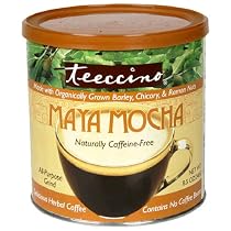 Teeccino Organic Maya Mocha Caffeine-Free Herbal Coffee, All-Purpose Grind, , 8.5-Ounce Cans (Pack of 6)