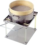 国光社 手動ふるい機（12kg・1段式）TF371[ふるい網:20メッシュ]