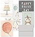 Note Card Cafe Happy Birthday Card Assortment with Gray Envelopes | 144 Pack | Fanciful Birthday Wishes Designs | Blank Inside, Glossy Finish | Bulk Set for Greeting Cards, Occasions, Birthdays