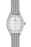 Euro Geneve 14k White Gold & Diamond Women's Tonneau Watch