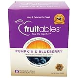 Fruitables All-Natural Pumpkin and Blueberry Dog Treat, 1.41oz pouch (Pack of 6)
