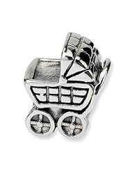 Sterling Silver Baby Carriage Charm Bead Fits Pandora Chamilia Biagi Bracelet