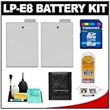 (2) Power2000 Spare LP-E8 High Capacity Lithium-Ion Battery Packs + 16GB Ca ....