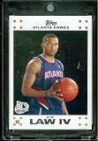2007 08 Topps Acie Law Atlanta Hawks Rookie NBA Basketball Card #11