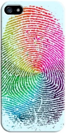 Youai Fingerprint Hard Back Shell Case / Cover for Iphone 5 and 5s - Alice Blue