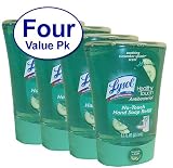 Lysol No-Touch Hand Soap Refill, 8.5 Fl Oz Soothing Cucumber Splash Scent, 4 Count