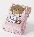 Big Oshi Teddy Super Soft Plush Baby Swaddling Blanket - Pink by Big Oshi [並行輸入品]