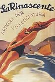 WATER SKI BOAT LA RINASCENTE ARTICOLI PER VILLEGGIATURE VINTAGE POSTER CANVAS REPRO