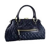 Marc Jacobs Handbags (Midnight Blue) East West Quilted Patent Leather Stam