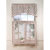 IslandRetreatTrompel'oeilWindowArt24inchlongTierCurtains