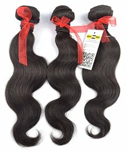 Best-Buy-Box® Brazilian Hair Extensions Water Body Wave 100% Human Virgin Remy Hair Wholesale 3pcs Lot 300gram/11 Oz Total 5a Quality Tangle Free Mixed Lengths 12 Inch to 30 Inch Natural Black Color (22 22 24)
