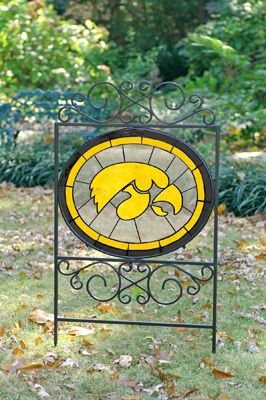 University of Iowa Stained Glass Yard Sign