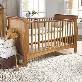 Izziwotnot Bailey Sleigh Cot Bed, Oak