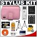 Olympus Stylus Premium Pink Leather Case with 1GB Card + LI-42B Battery + Accessory Kit for 1200, 850 SW, 840, 830, 820, 790 SW, 770 SW, FE-350, FE-340, FE-320, FE-300, FE-290, FE-280 Digital Camera