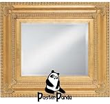 Review PosterPanda.com  / 11x14 - Anitque Gold Hand Carved FRAMED MIRROR with a Gold Linen Liner