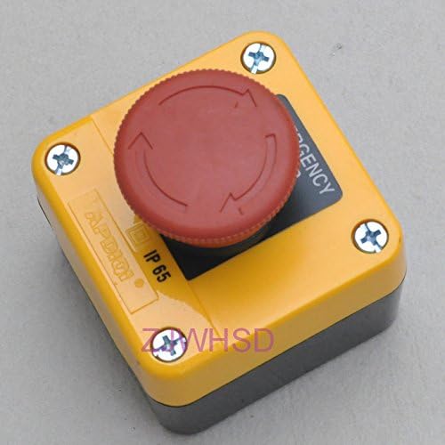 Waterproof Red Sign Emergency Stop Push Button Switch 660V 10A Normally Closed