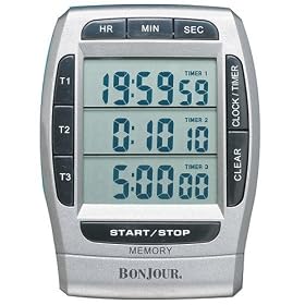 Bonjour Products Multi Time Kitchen Timer with Clock by Bonjour Products