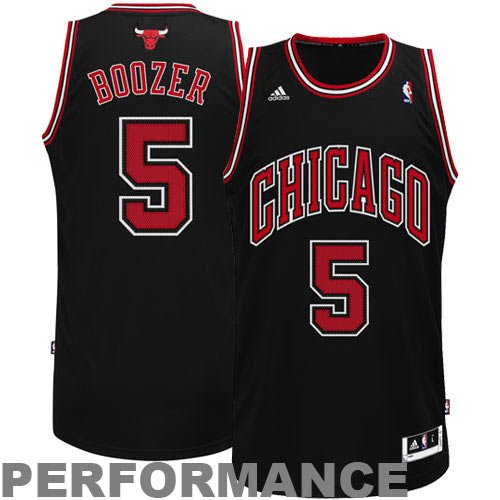 NBA adidas Carlos Boozer Chicago Bulls Youth Revolution 30 Swingman Performance Jersey - Black (Medium)