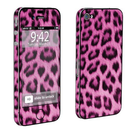 Apple iPhone 4 or 4s Full Body Decal Vinyl Skin - Pink Cheetah By SkinGuardz Apple iPhone 4 or 4s Full Body Decal Vinyl Skin - Pink Cheetah By SkinGuardz