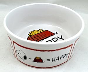 Pet Supplies : Large Peanuts Snoopy Comic Ceramic Dog Food Bowl: Snoopy ...