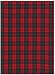 Durable Hand Woven 100% Cotton Red Plaid Placemat 12x18 Inches Set / 6