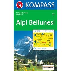 Alpi Bellunesi: Carta escursioni. Wandern. GPS-genau. 1:50.000