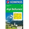 Alpi Bellunesi: Carta escursioni. Wandern. GPS-genau. 1:50.000