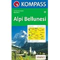Alpi Bellunesi: Carta escursioni. Wandern. GPS-genau. 1:50.000