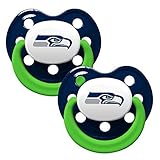 Seattle Seahawks 2-Tone Infant Pacifier 2-pack Set - 2015 NFL Baby Pacifiers by Baby Fanatic [並行輸入品]