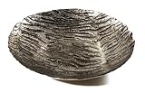 Arda Wild Cat 15-Inch Shallow Bowl, Antique Black Silver