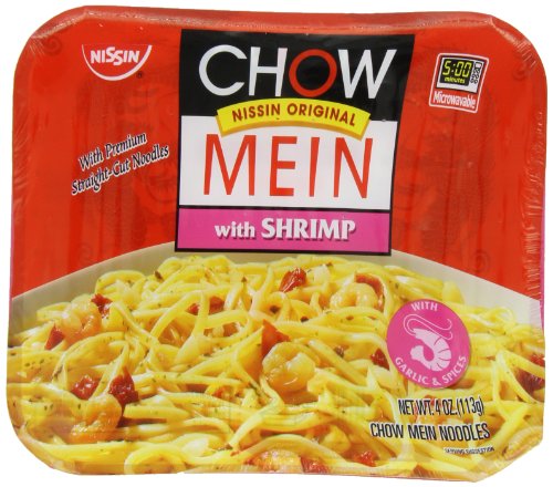Nissin Chow Mein Q&E Shrimp, 4-Ounce Units (Pack of 8)