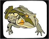 Mouse Pad with green, orange, toad, crawling, swimming