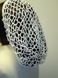 S150i, Hand Crocheted Ivory Gimp Large Snood for Women. by 