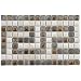 Samoan Greek Key Perla 6 x 9 Inch Porcelain Border Mosaic (6 Pcs./2.35 Sq. Ft. Per Case, $1 Standard Shipping)