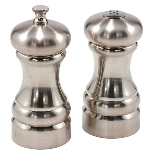 Childrens Toyshop  Gourmet Food : Olde Thompson Columbia Pepper Mill and Salt Shaker Set - Stainless Steel