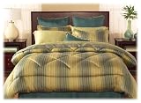 Raymond Waites Hampton Stripe Peacock Bedding Collection