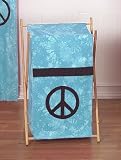 51E7YL%2BK%2B5L. SL160  Baby and Kids Clothes Laundry Hamper for Turquoise Groovy Peace Sign Tie Dye Bedding
