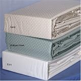 Swiss Dot 300 Tc 100% Egyptian Cotton Bed Sheet Set. (Antique Green) Queen