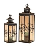 IMAGE OF Set of Two Elegant Metal Decorative Lanterns