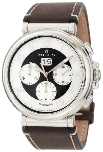 Milus Men's ZETC012F Stainless Steel with Black Dial Watch