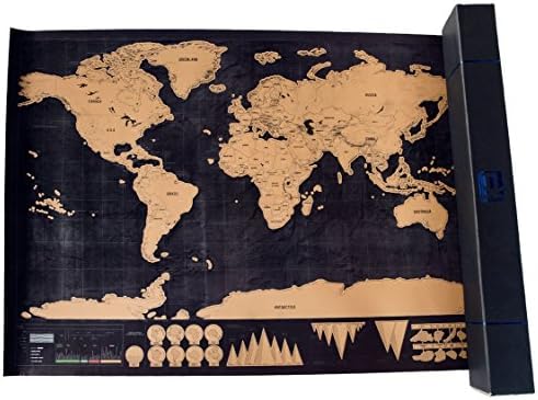 Scratch Off Map World Deluxe - Personalized Travel Poster - Share Your Travel Stories
