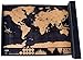 Scratch Off Map World Deluxe - Personalized Travel Poster - Share Your Travel Stories